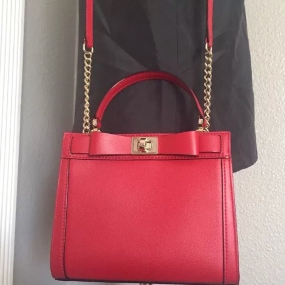 Authentic Kate Spade leather small kisslock 2 compartments Crosby /satchel - Picture 4 of 16